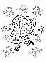 Spongebob Esponja Jellyfish Squarepants Granjero Medusas Pirata sketch template