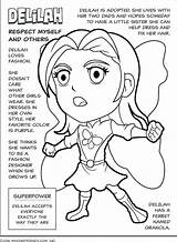 Scout Girl Coloring Pages Superhero Petal Daisy Brownie Purple Delilah Cookie Law Respect Myself Others Printable Dollar Bill Makingfriends Being sketch template