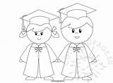 Graduation Coloring Kindergarten Preschool Clipart Gown Pages Clip Cliparts Drawing Cap Template Kids Drawings Printable Pre Library Finalistas Colorir Desenhos sketch template