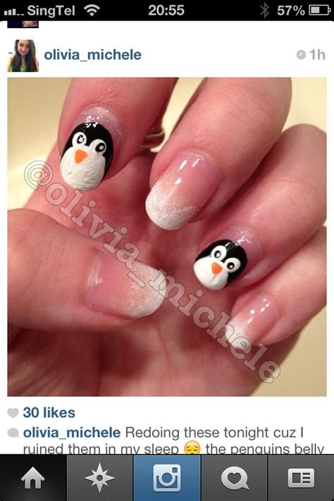 penguin nails beauty