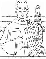 Coloring Pages Saint Catholic Kolbe Maximilian Saints Drawing Holocaust St Priest Printable Patron Sheets Jude Kids Books Ww2 Thecatholickid Colouring sketch template