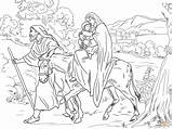Joseph Egypt Coloring Mary Flight Into Pages Christmas Sheet Printable Bible Jesus Kids Sheets Crafts sketch template