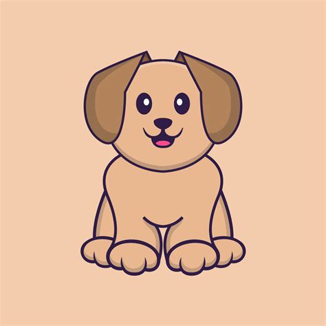 cute dog cartoon character vector illustration  vector art