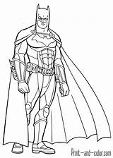 Batman Coloring Pages Color Print Knight sketch template