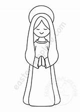 Mary Coloring Mother Template Jesus sketch template