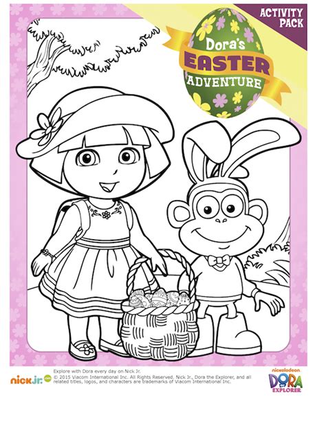 nick jr easter coloring pages ideas