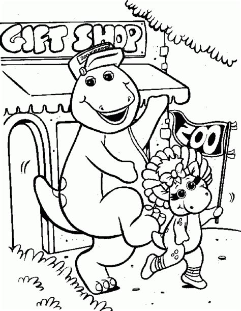 coloring pages  barney  friends  kids