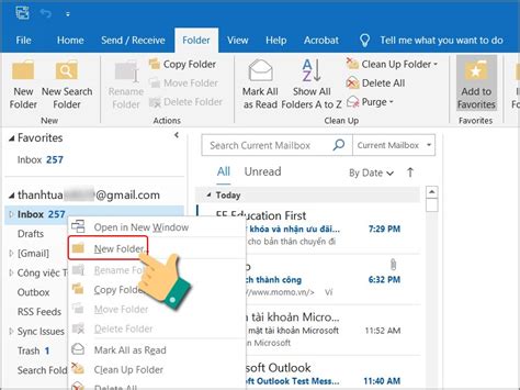 Cách Tạo Thư Mục Trong Outlook Tự động Di Chuyển Email Và Phân Loại