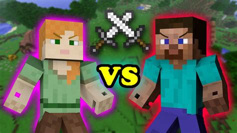 Steve Vs Alex Minecraft Efsane Kapışması Youtube