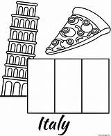 Coloriage Drapeau Pages Italie Piza Flags Sphinx Syrup Topcoloringpages sketch template