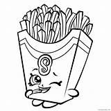 Fries Coloring4free Coloring sketch template