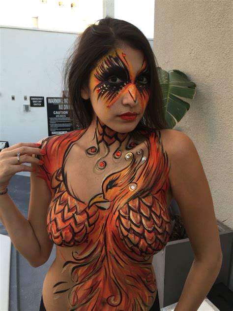 Body Painting I Did Phoenix Mehron And Wolfe Paint Things I Love And