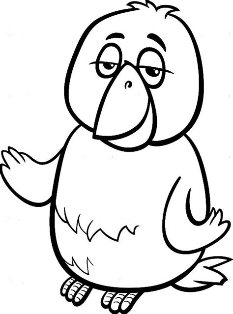 canary bird standing  tree branch coloring pages  place  color