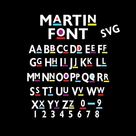 martin font svg etsy