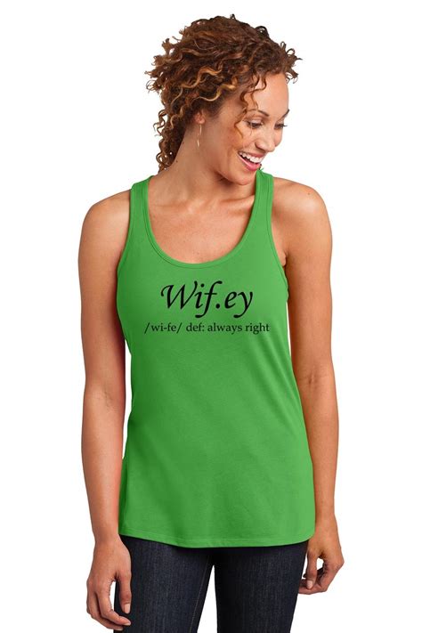 Wifey Always Right Funny Ladies Tank Top Wife Valentines Day T