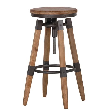 industrial retro wood backless swivel shop counter stool uk