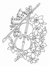 Cello Coloring Getdrawings sketch template
