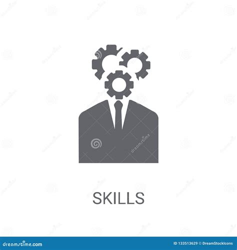 skills icon trendy skills logo concept  white background  stock vector illustration