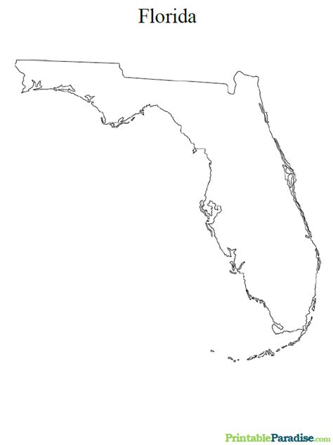 printable state map  florida