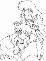 Inuyasha Coloring Kagome Pages Printable Print Getcolorings Pa Color Drawings Deviantart sketch template