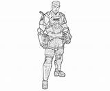 Swat Coloring Pages Combat Mortal Kurtis Stryker Back Printable sketch template