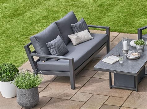 life outdoor living timber sofa lounge set  adjustable table cambridge home garden