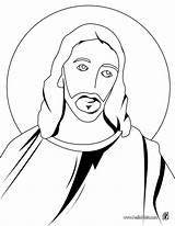 Jesus Simple Coloring Pencil Face Holy Template Pages Christ sketch template