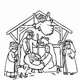 Coloring Nativity Scene Choose Board Pages Christmas sketch template