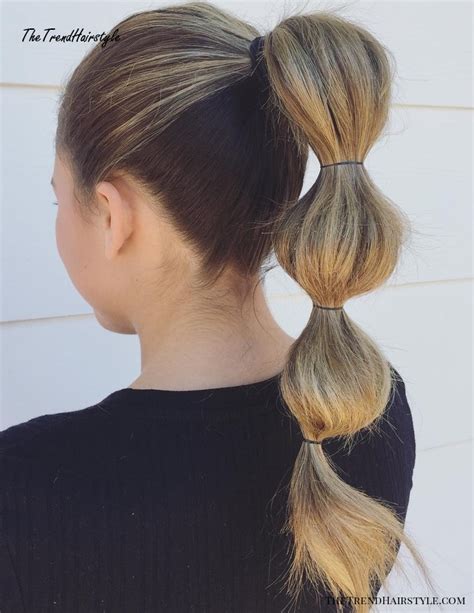 easy bubble ponytail  creative   school hairstyles