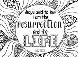 Resurrection Life Coloring sketch template