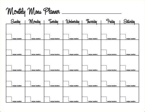 blank monthly planner templates monthly planner template