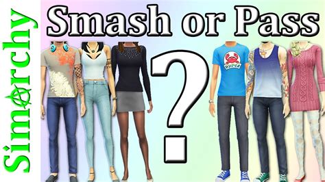 the sims 4 smash or pass tag challenge youtube