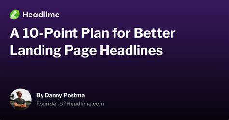point plan   landing page headlines headlime