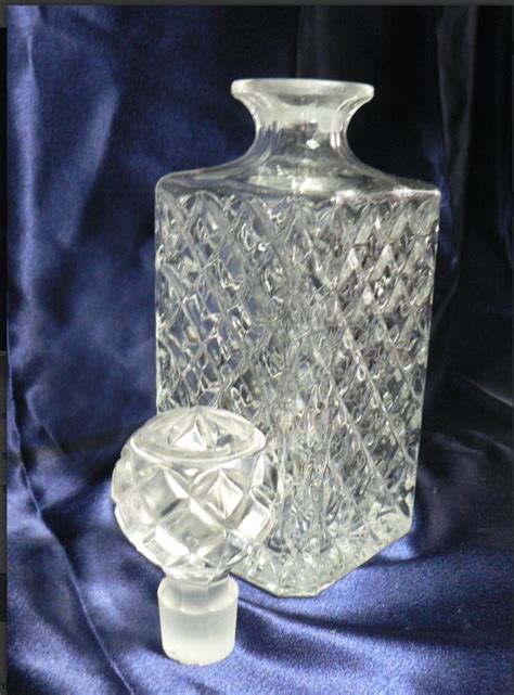 Vintage Cut Glass Whiskey Decanter Excellent Condition For Sale In