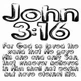 John 16 God So Loved Verse Bible Clipart Verses Coloring Pages He Memory Gave His Son Only Jesus Shall Color sketch template