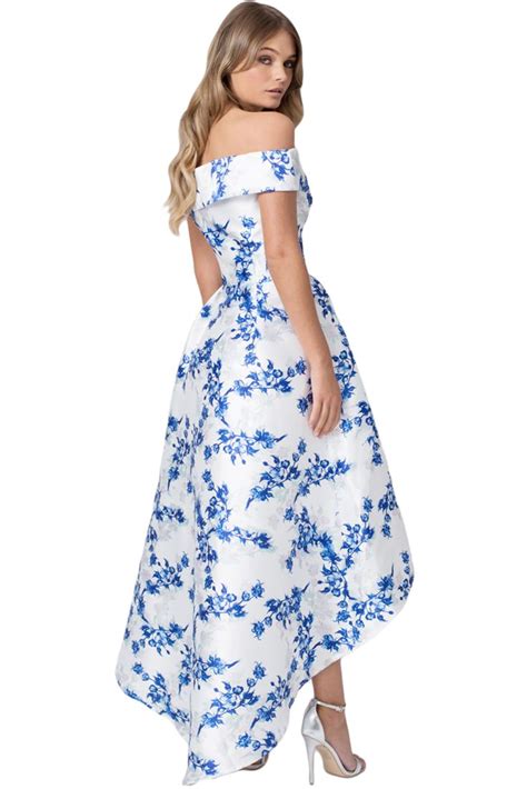 light blue floral  prom dres shoulder satin dresses  tweens high  evening dresses