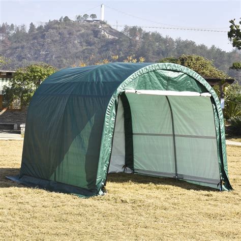 xft canopy carport tent car shed outdoor storage cover heavy duty sun proof dark green