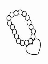 Coloring Pages Jewelry Beads Coloringtop sketch template
