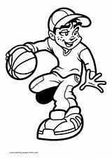 Coloring Pages Sports Color Basketball Kids Printable Sheets Found sketch template