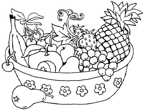 vegetable basket coloring pages  getdrawings
