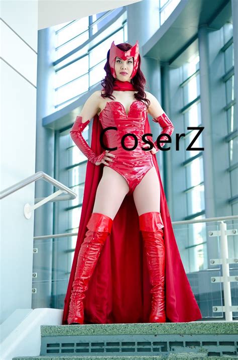 custom made scarlet witch cosplay costume with boots full outfit