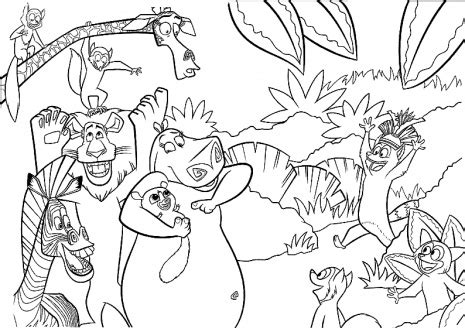 jungle coloring pages  coloringkidsorg