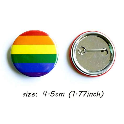 Custom Lgbt Pride Rainbow Flag Badge Round Icons Gay Lesbian Symbol Pin
