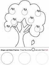 Worksheets Worksheet Circle Apple Tree Preschool Shapes Shape Tracing Pre Coloring Pages Trace Color Circles Printable Activities Learning Kids Kindergarten sketch template