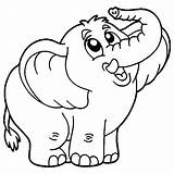 Coloring Elephants Pages Kids Color Children Printable Funny Justcolor sketch template