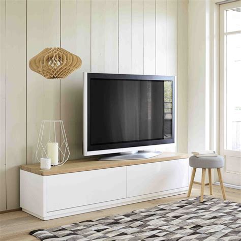 meuble tv  portes blanc  austral maisons du monde meuble tv