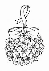 Coloring Pages Hydrangea Stamps Digi Colouring Drawing Stamp Digital Flowers Sheets Template Bauble Floral Line Drawings Uploaded User sketch template