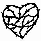 Heart Thorns Drawing Sticker Clipart Clipartmag Stickers Decals sketch template
