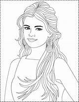 Selena Coloring Pages Gomez Celebrities Colouring Drawing Quintanilla Printable Print Demi Lovato Sheets Color Book Beautiful Books Kids Kb Getcolorings sketch template