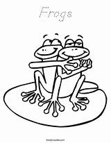 Coloring Frogs Frog Toad Pages Miss Papa Nana Worksheet Two Outline Color Verdes Sapos Son Los Hibernate Green Favorites Login sketch template